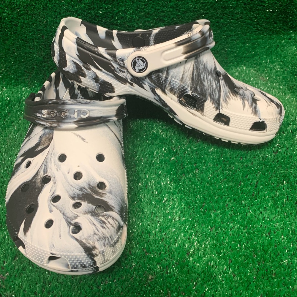 Crocs Black & White Marble